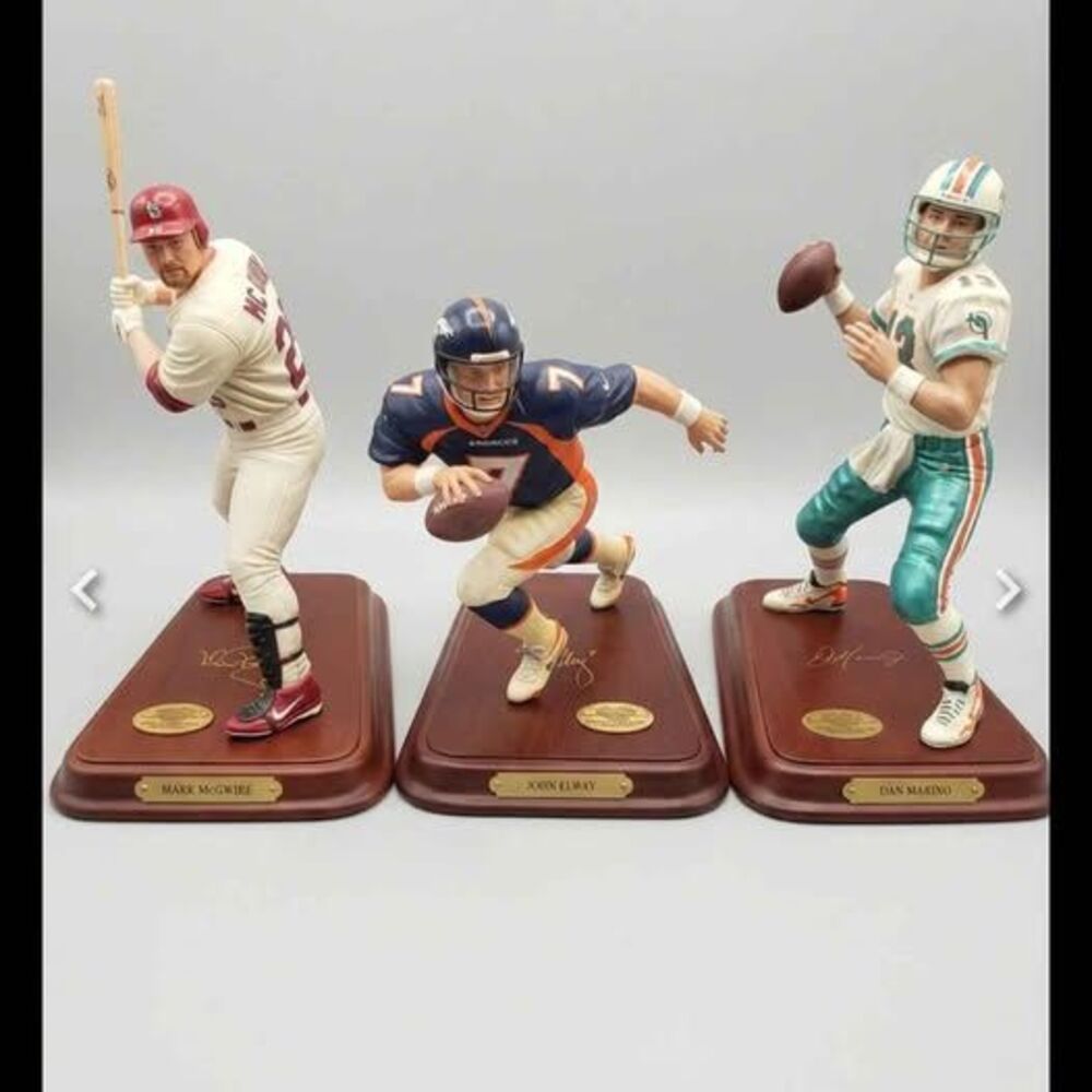 Danbury Mint Mark McGwire John Elway Dan Marino Sports Figurines Set
